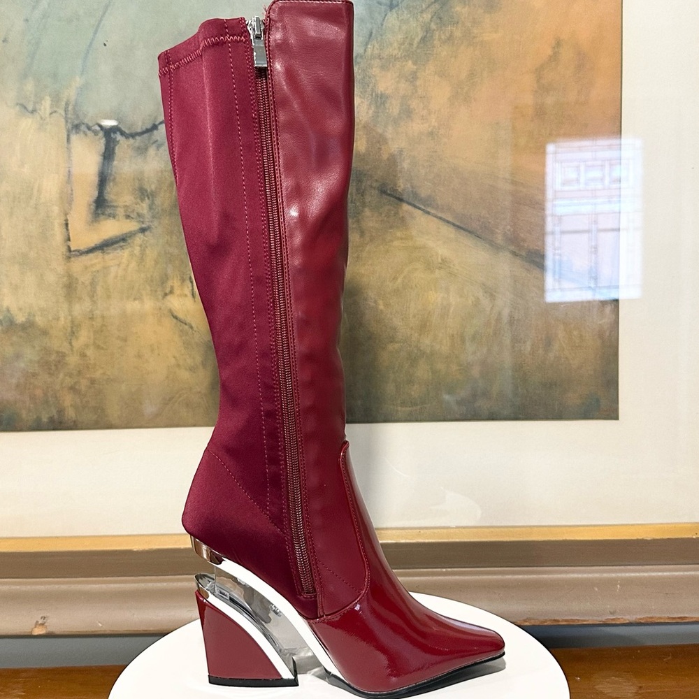 🌸NINETY UNION🌸 Villa Boot In Burgundy Size: 4 - Picture 4 of 13